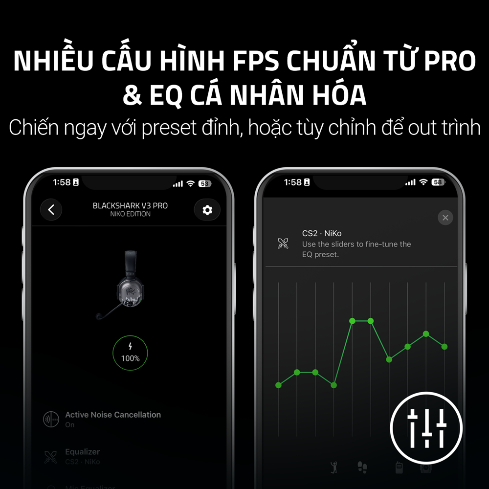 Tai Nghe không dây Razer Blackshark V3 Pro NiKo Edition RZ04-05401200-R3M1