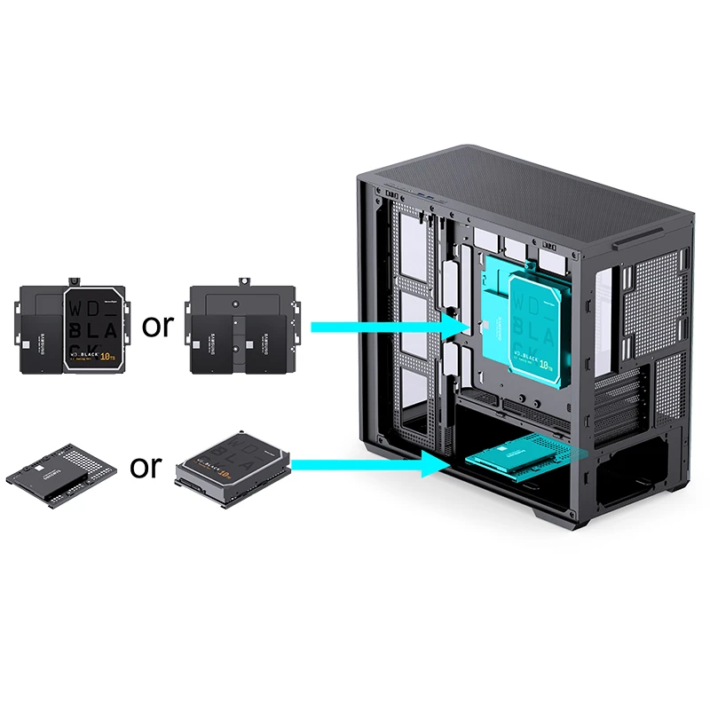 Case máy tính JONSBO D300 Black