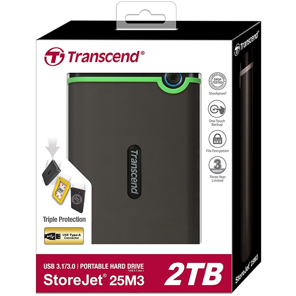 Ổ cứng di động Transcend StoreJet Slim 25M3S 2TB TS2TSJ25M3S