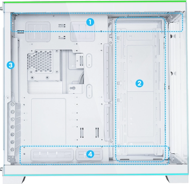 Case máy tính Lian Li O11 Dynamic EVO RGB White