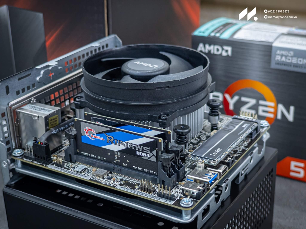 Mini PC ASRock DeskMini X300 ST-AX34650G (Ryzen 5 4650G, Ram DDR4, SSD 500GB, Win 11)