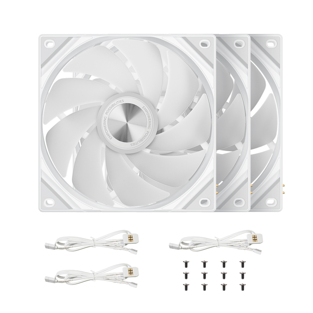 Bộ ba quạt tản nhiệt TRYX ROTA SL ARGB PWM White 120mm (Fan Ngược)