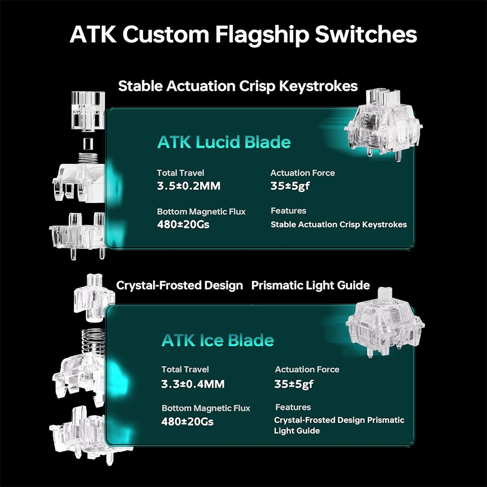 Bàn phím cơ ATK RS7 Air HE RGB Hotswap Rapid Trigger (Magnetic Sw)
