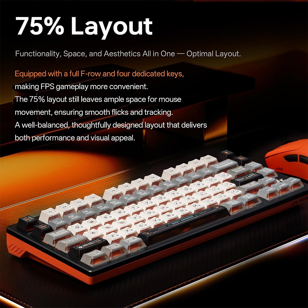 Bàn phím cơ ATK RS7 Turbo HE RGB Hotswap Rapid Trigger (Magnetic Switch)