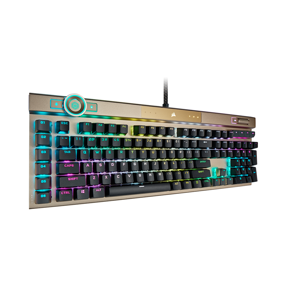 Bàn phím cơ Corsair K100 Midnight Gold RGB OPX Optical CH-912A21A-NA