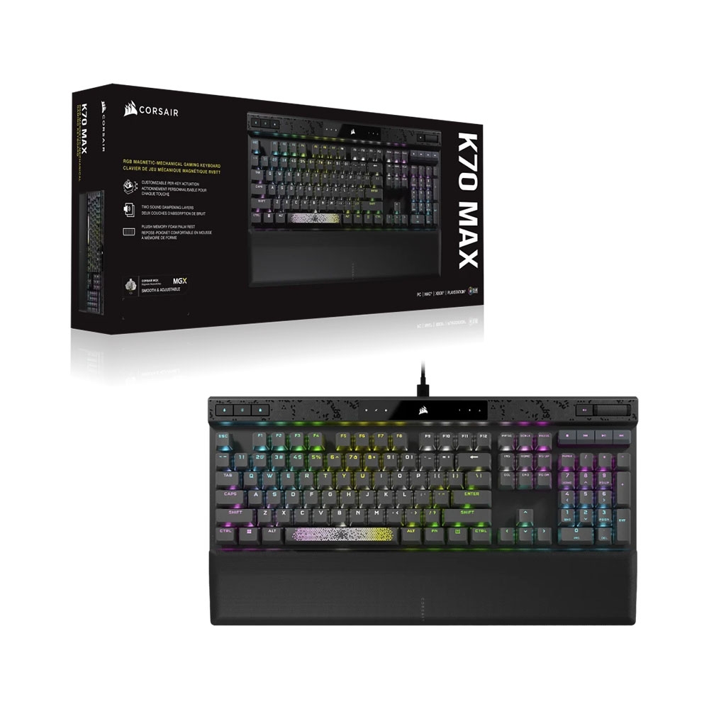 Bàn phím cơ Corsair K70 MAX RGB MGX Sw CH-910961G-NA