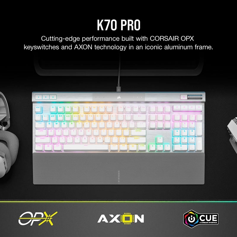 Bàn phím cơ Corsair K70 RGB Pro White CORSAIR OPX CH-910951A-NA
