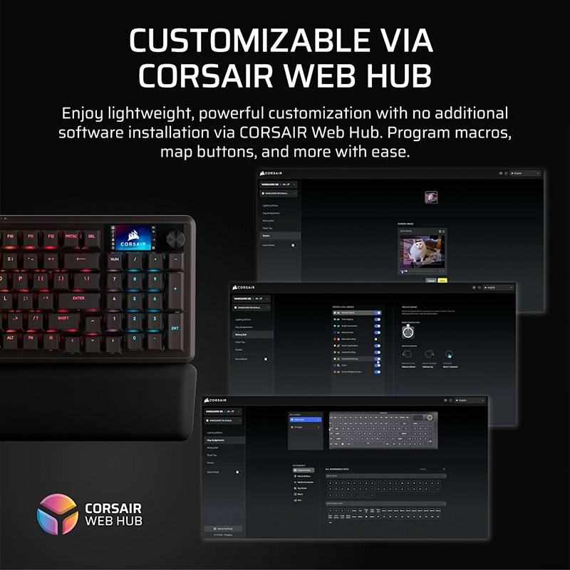 Bàn phím cơ Corsair Vanguard 96 RGB Hotswap SOCD (Corsair MLX Sw)