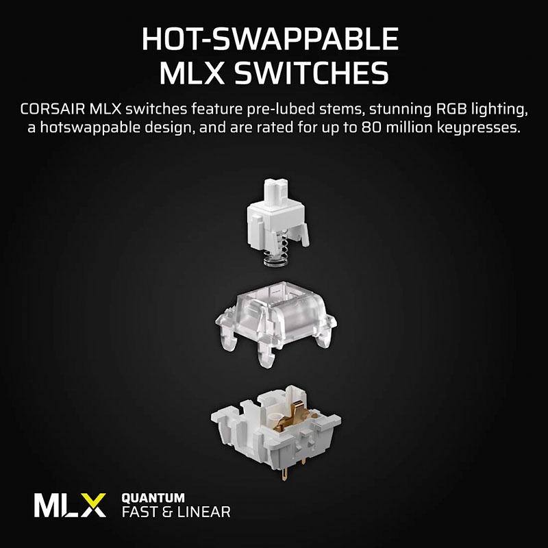 Bàn phím cơ Corsair Vanguard 96 RGB Hotswap SOCD (Corsair MLX Sw)