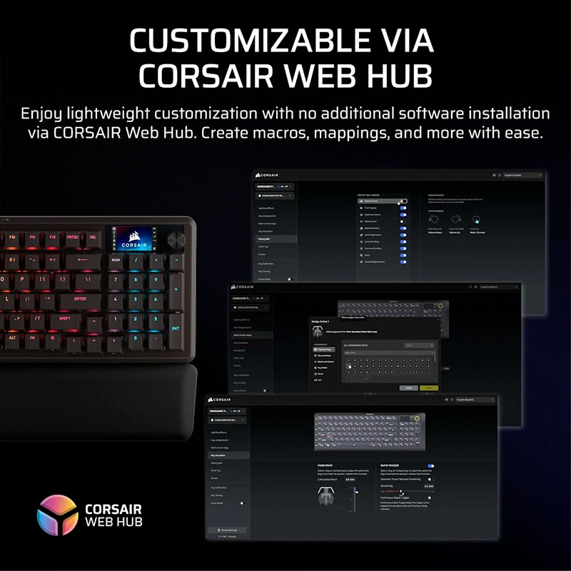 Bàn phím cơ Corsair Vanguard Pro 96 HE RGB Hotswap SOCD (Corsair MGX Sw)