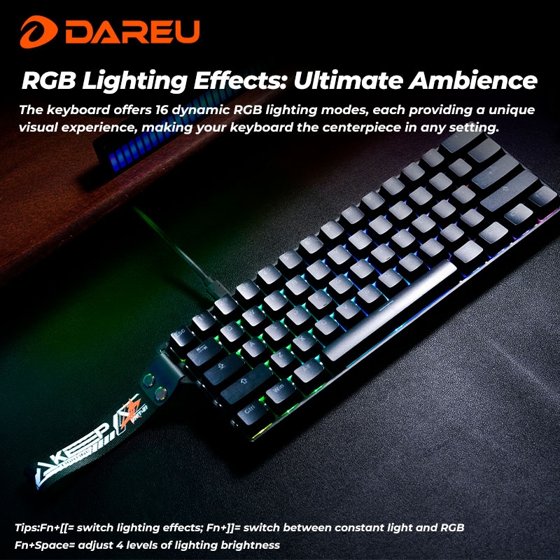 Bàn phím cơ Dareu EK60 HE RGB Hotswap 8K Rapid Trigger (Dareu Magnetic Sw)