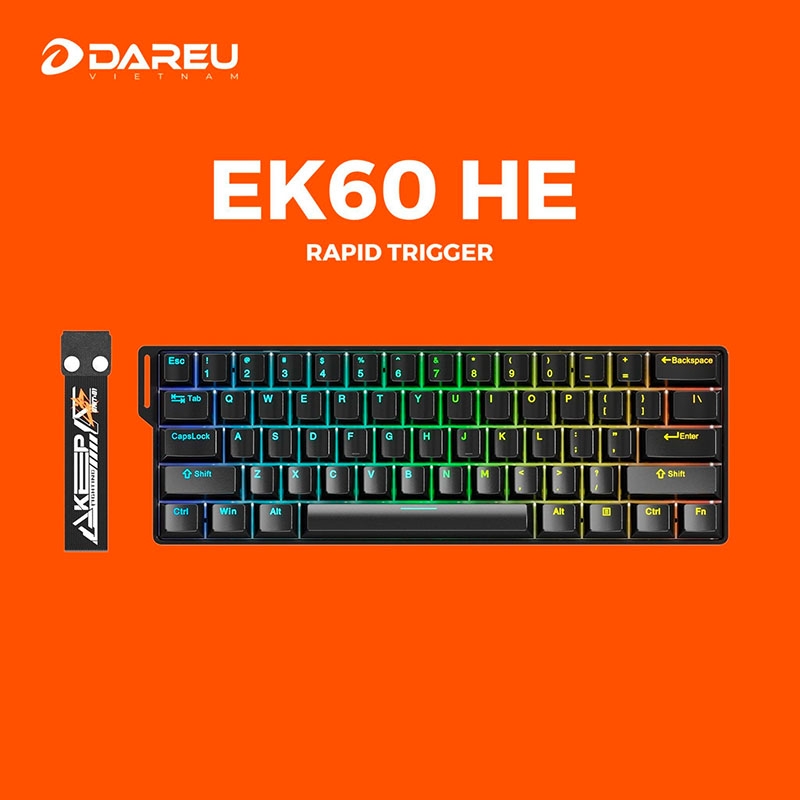 Bàn phím cơ Dareu EK60 HE RGB Hotswap 8K Rapid Trigger (Dareu Magnetic Sw)