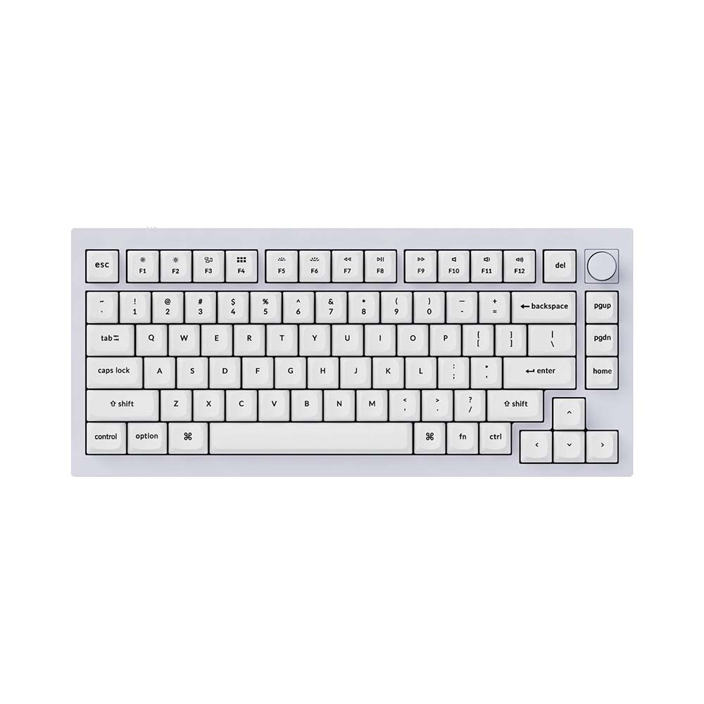 Bàn phím cơ Keychron Q1 version 2 Full Assembled Knob Shell White Gateron G Pro Red Q1-P1