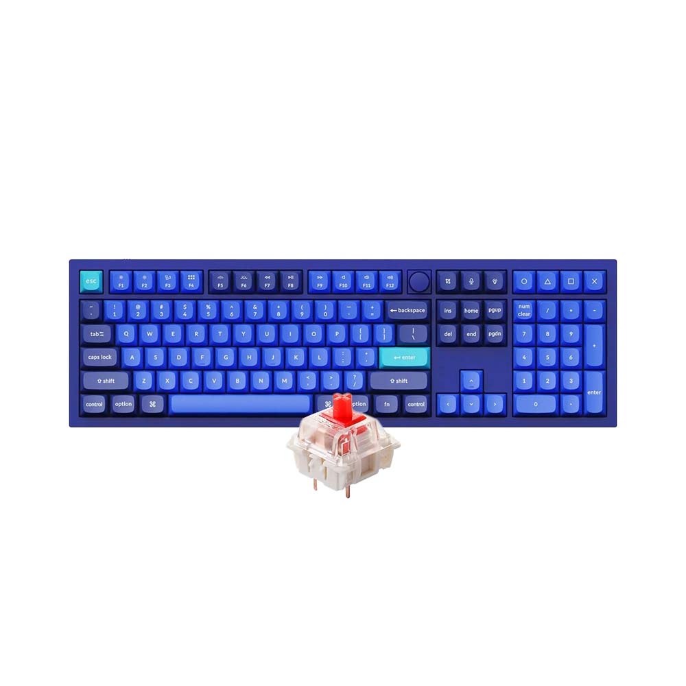 Bàn phím cơ Keychron Q6 Full Assembled Knob Navy Blue Gateron G Pro Red Q6-O1