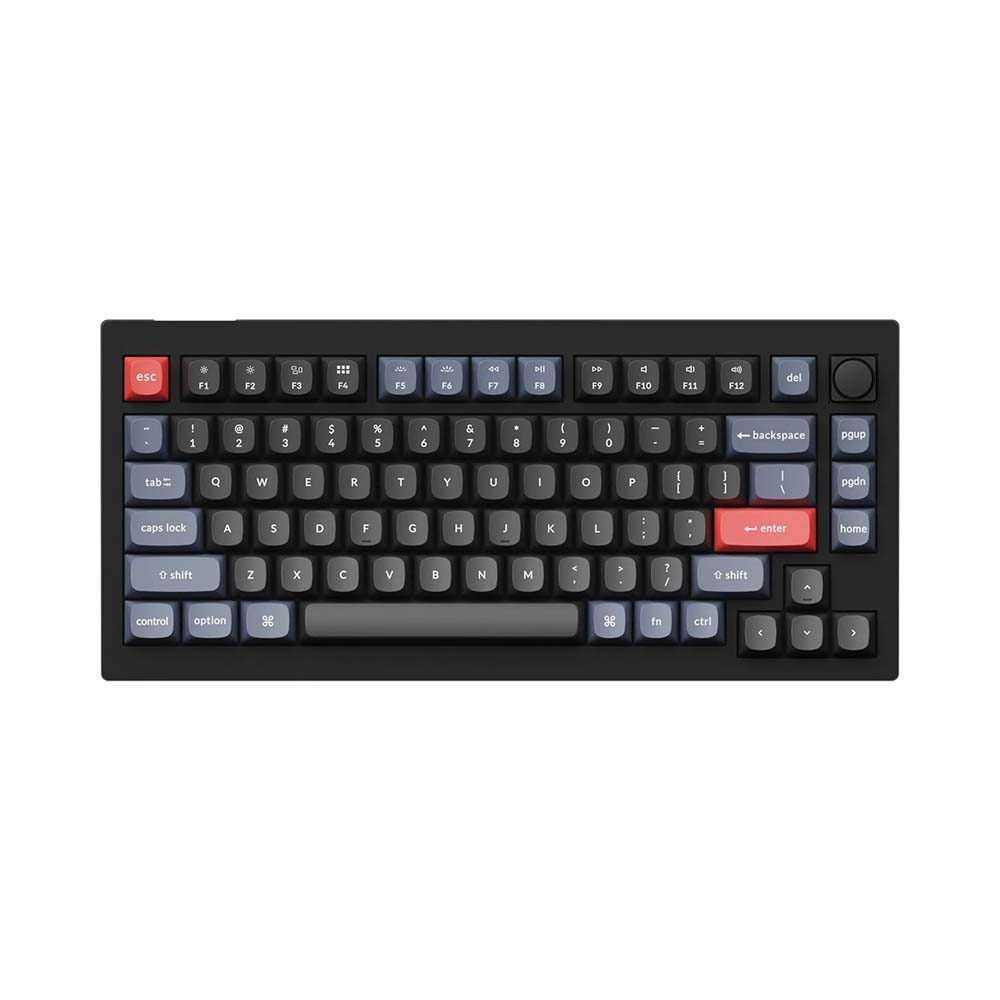 Bàn phím cơ Keychron V1 Full Assembled Knob Black Carbon Led RGB HotSwap Keychron K Pro Switch Red / Blue / Brown