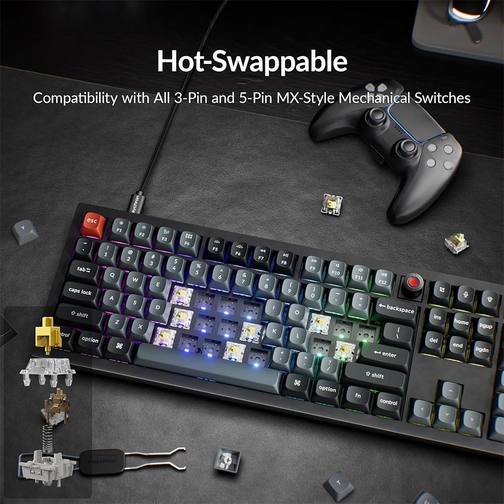 Bàn phím cơ Keychron V6 8K QMK RGB Hotswap (Keychron Sw)