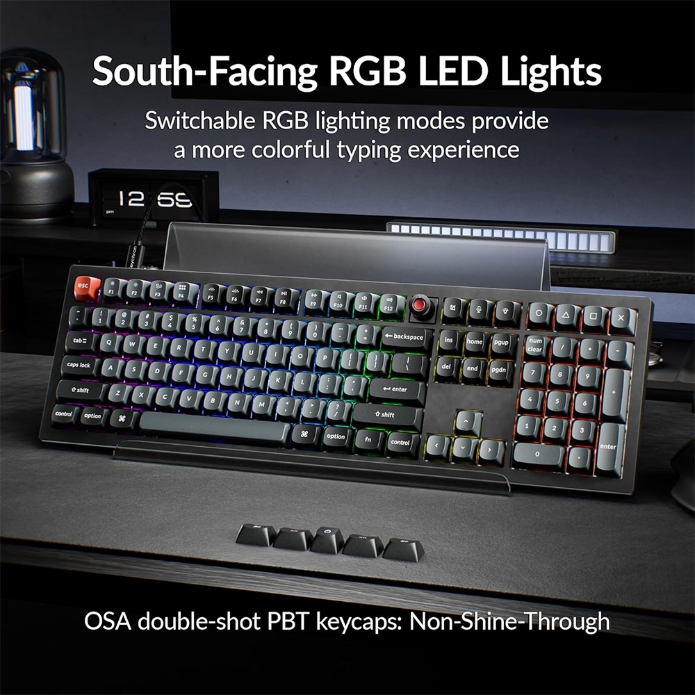 Bàn phím cơ Keychron V6 8K QMK RGB Hotswap (Keychron Sw)