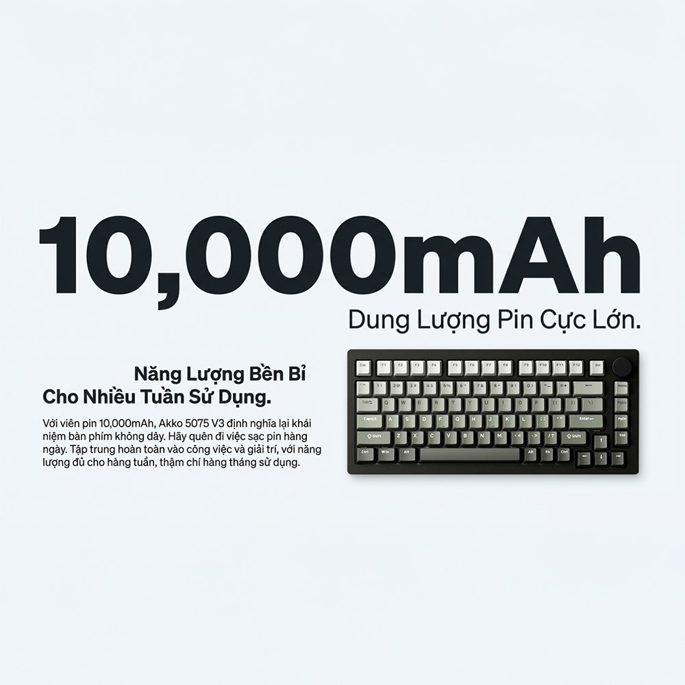 Bàn phím cơ không dây AKKO 5075 V3 Gradient RGB Hotswap (AKKO Switch)