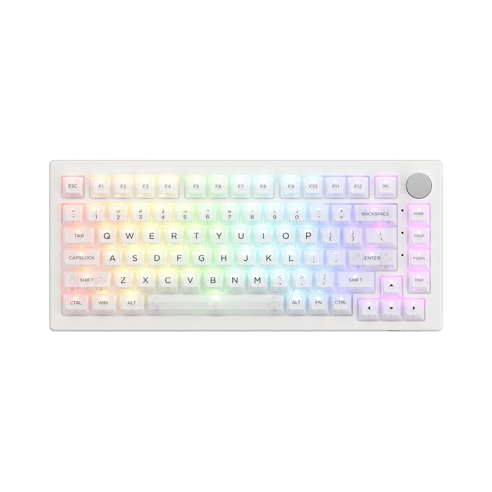 Bàn phím cơ không dây AKKO 5075B Plus White Transparent ASA RGB Hotswap (AKKO Sw)