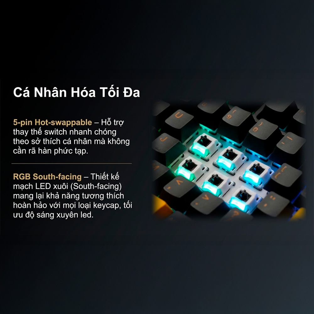 Bàn phím cơ không dây AKKO 5087 V3 RGB Hotswap (AKKO Sw)