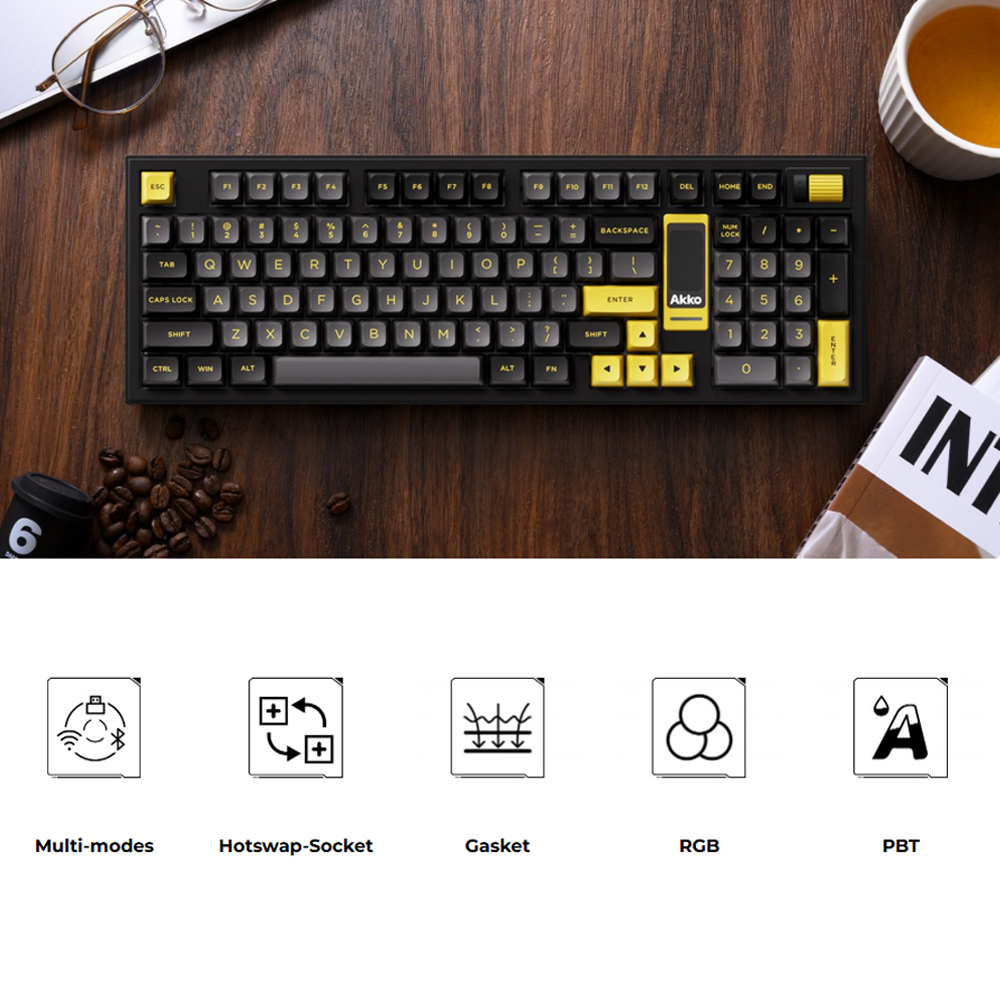 Bàn phím cơ không dây AKKO 5098B LCD Screen RGB Hotswap (AKKO Sw)