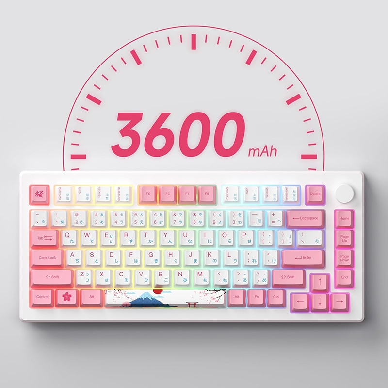Bàn phím cơ không dây AKKO MOD007B-HE PC Tokyo Sakura Pink Hotswap (Magnetic Sw)