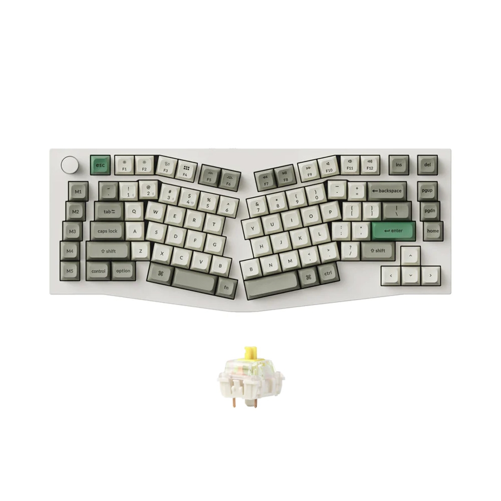 Bàn phím cơ không dây Alice Keychron Q10 Max Shell White RGB Knob Hotswap (Gateron Sw)