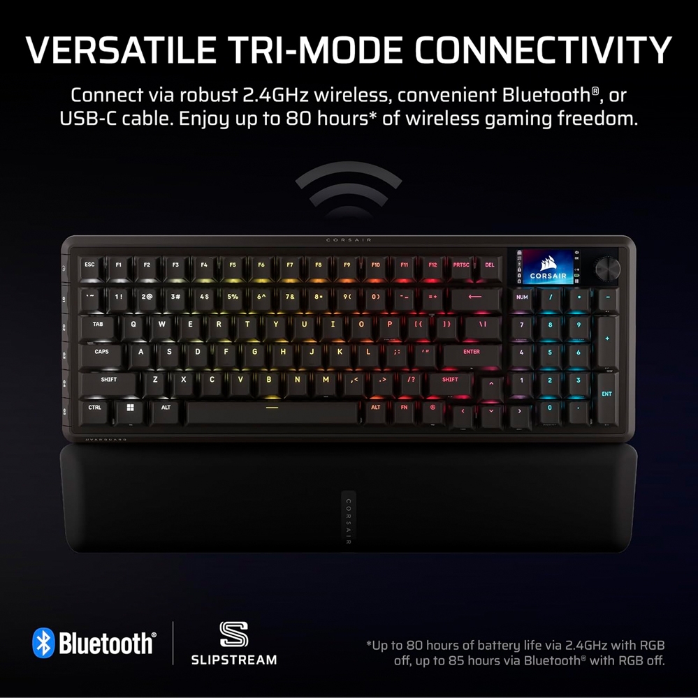 Bàn phím cơ không dây Corsair Vanguard 96 RGB Hotswap SOCD (Corsair MLX Plasma SW)