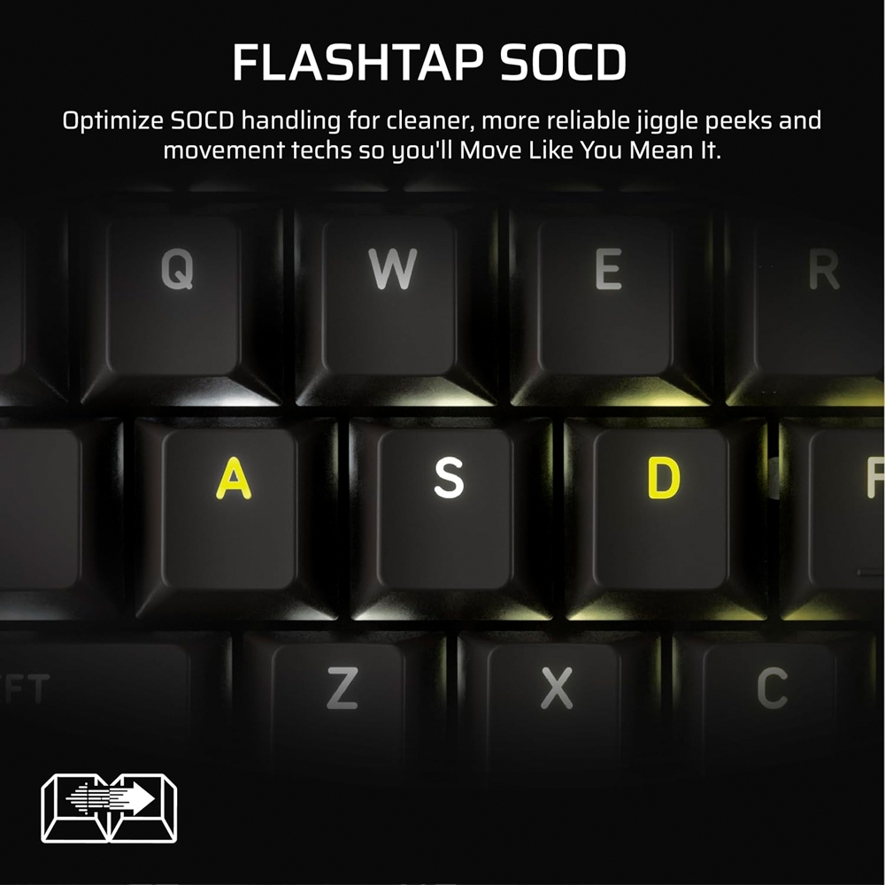Bàn phím cơ không dây Corsair Vanguard 96 RGB Hotswap SOCD (Corsair MLX Plasma SW)