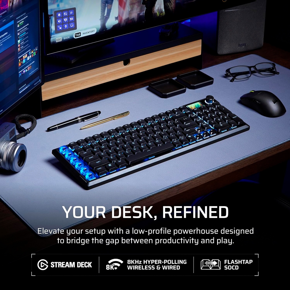 Bàn phím cơ không dây Corsair Vanguard Air 99 RGB SOCD (Corsair OPX Low Profile Sw)