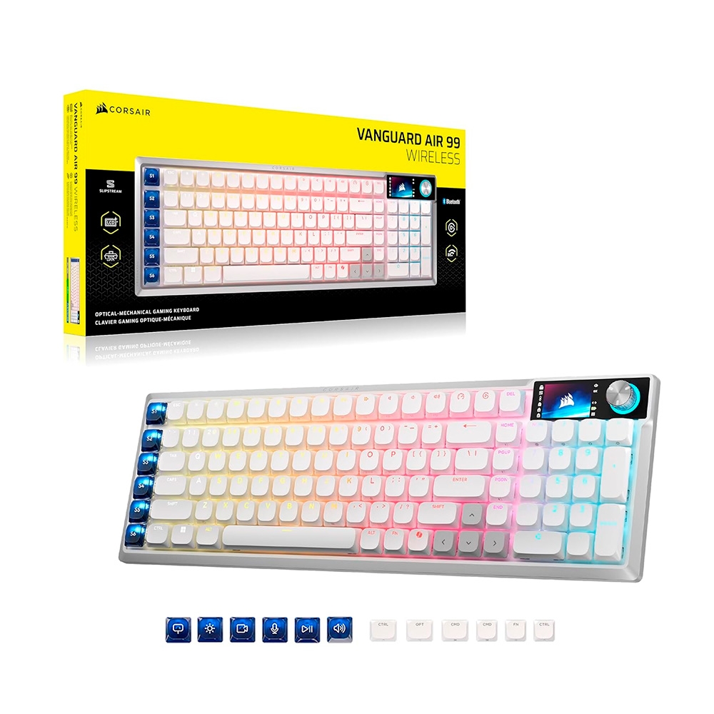 Bàn phím cơ không dây Corsair Vanguard Air 99 RGB SOCD (Corsair OPX Low Profile Sw)