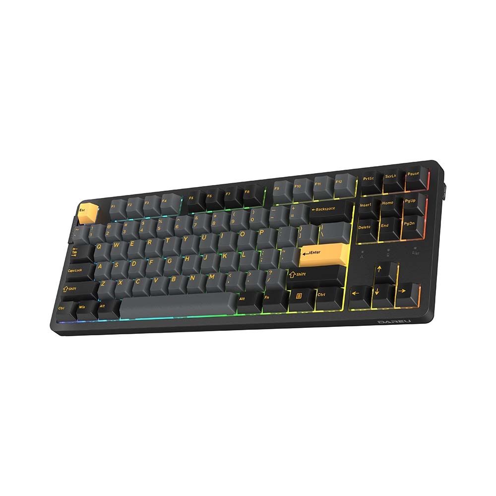 Bàn phím cơ không dây Dareu EK87 Pro Triple Mode Black Golden (Dareu Sw)