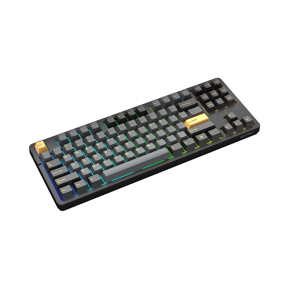 Bàn phím cơ không dây Dareu EK87 Pro Triple Mode Black Golden (Dareu Sw)