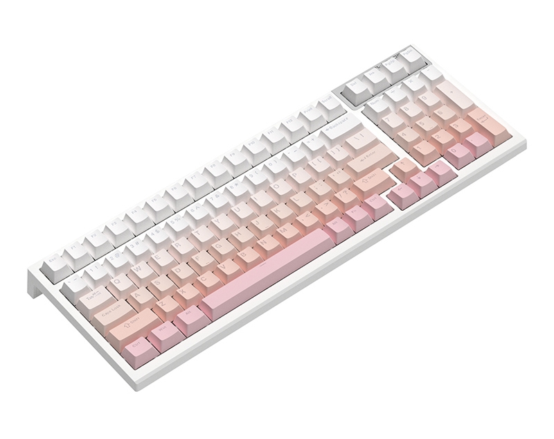 Bàn phím cơ không dây FL-Esports FL100 CPM Gradient Pink 3 Mode Led RGB HotSwap FLCMMK Ice Pink Switch