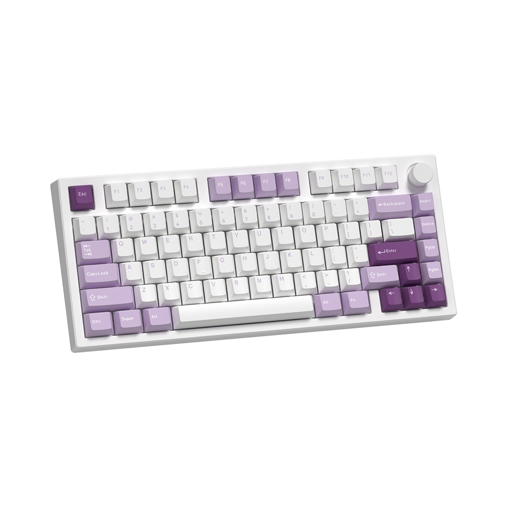 Bàn phím cơ không dây FL-Esports GP75 CPM Taro Purple 3 Mode Led RGB HotSwap TTC Switch Neptune/ Venus