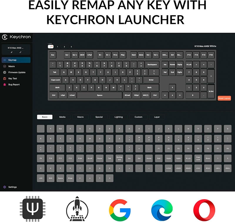 Bàn phím cơ không dây Keychron K10 Max QMK RGB Hotswap (Keychron Sw)