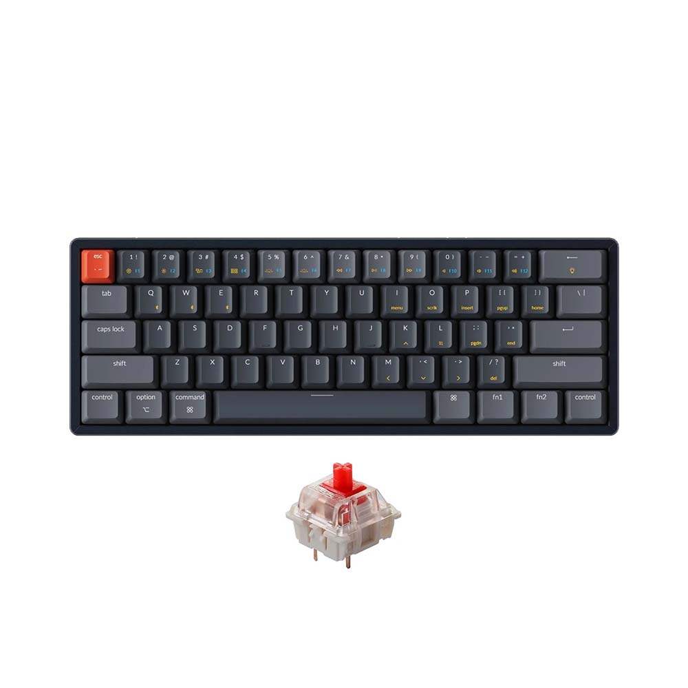 Bàn phím cơ không dây Keychron K12 Aluminum Led RGB HotSwap Gateron G Pro Switch Red / Blue / Brown