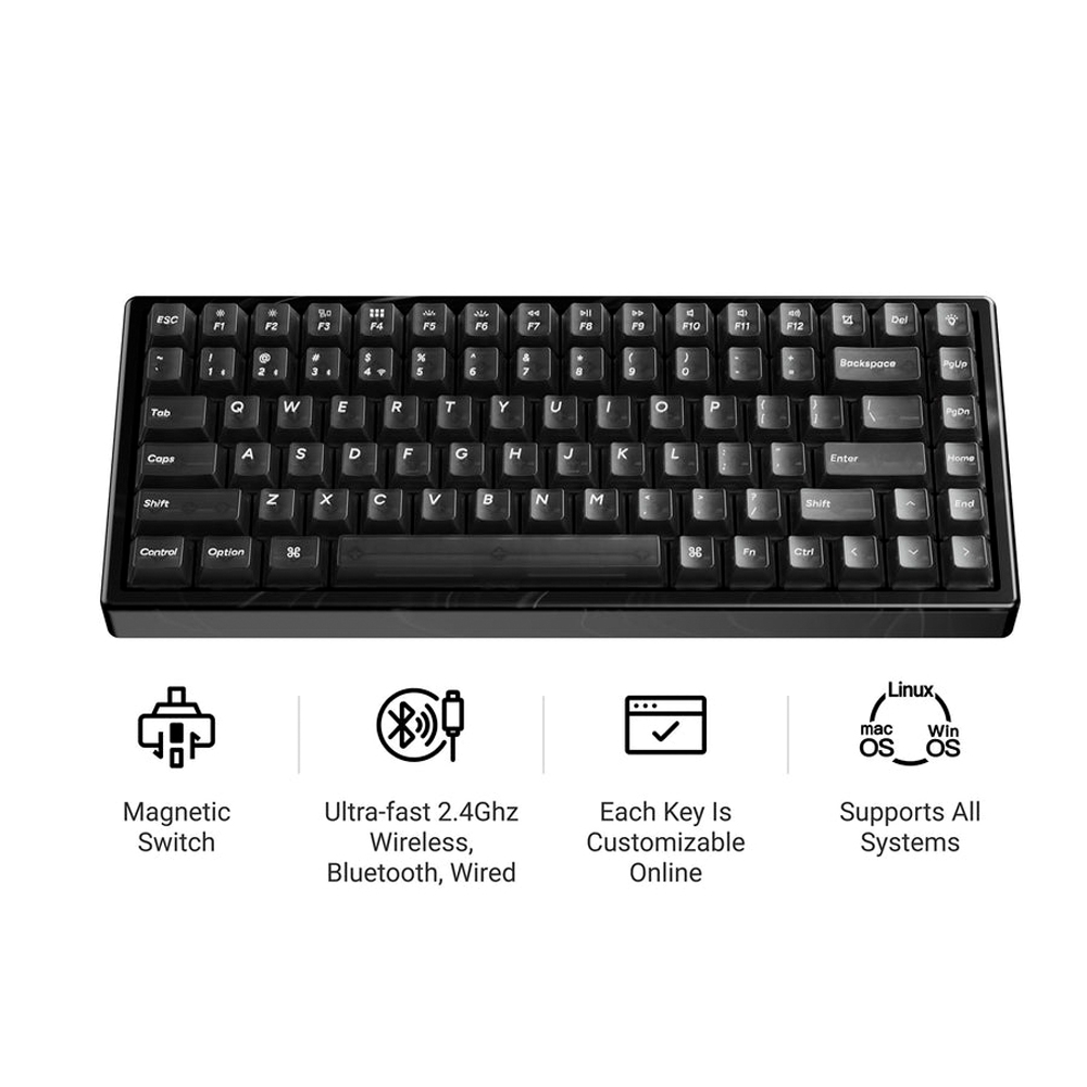 Bàn phím cơ không dây Keychron K2 HE Resin Edition RGB Hotswap Aluminum (Magnetic Sw)