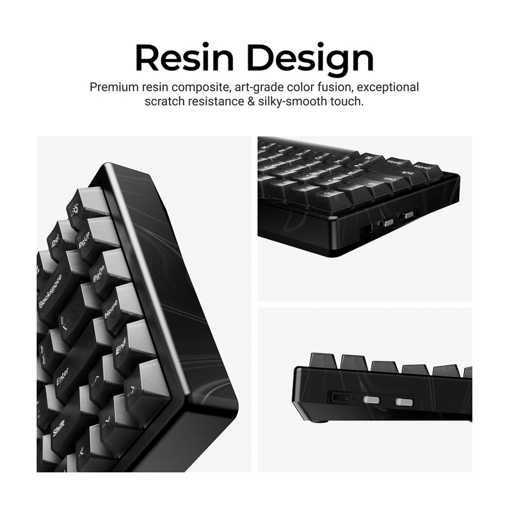 Bàn phím cơ không dây Keychron K2 HE Resin Edition RGB Hotswap Aluminum (Magnetic Sw)