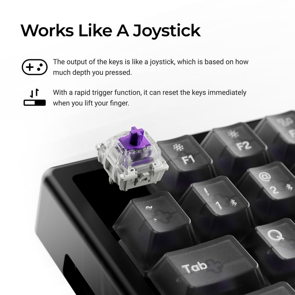 Bàn phím cơ không dây Keychron K2 HE Resin Edition RGB Hotswap Aluminum (Magnetic Sw)