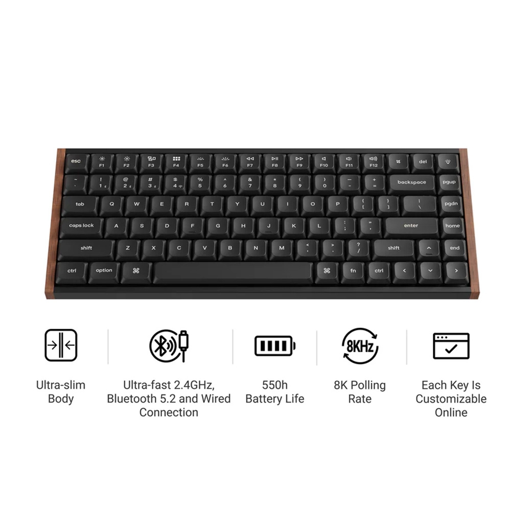 Bàn phím cơ không dây Keychron K3 Ultra 8K ZMK RGB Hotswap (Keychron SW)