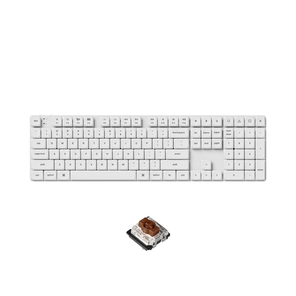 Bàn phím cơ không dây Keychron K5 Pro White Low Profile White Led (Gateron Sw)