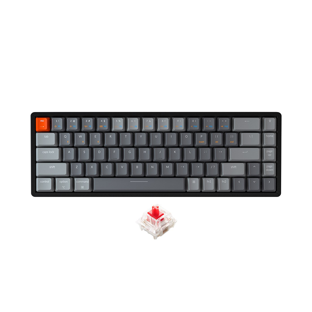 Bàn phím cơ không dây Keychron K6 Aluminum Led RGB HotSwap Gateron Switch Red / Blue / Brown