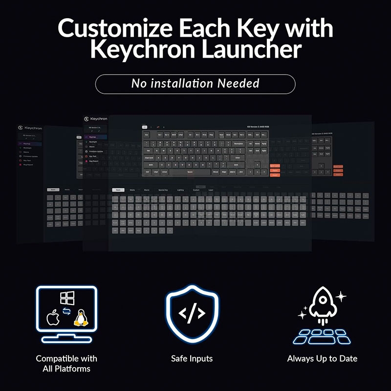 Bàn phím cơ không dây Keychron K8 V2 QMK RGB (Keychron Sw)