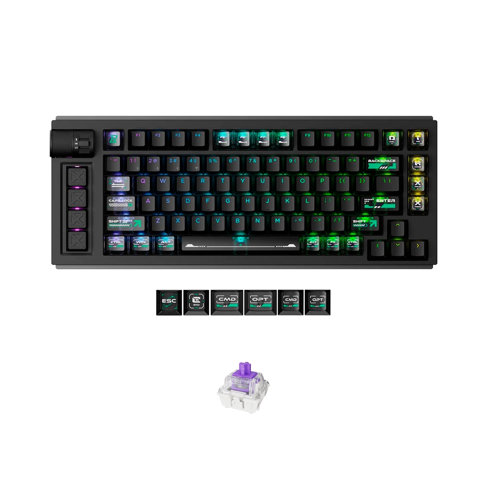 Bàn phím cơ không dây Keychron Lemokey L1 HE Shine Through RGB Hotswap CNC Aluminum (Magnetic Sw)