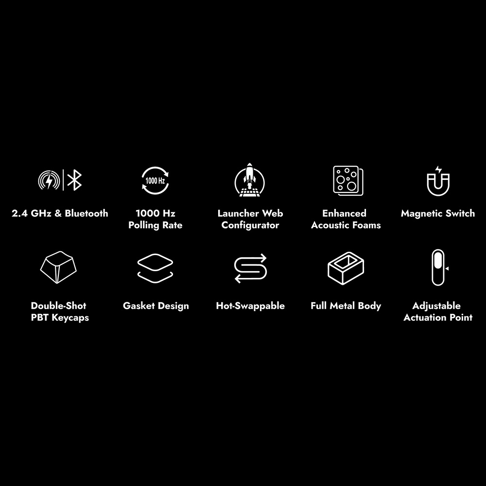 Bàn phím cơ không dây Keychron Lemokey L1 HE Shine Through RGB Hotswap CNC Aluminum (Magnetic Sw)