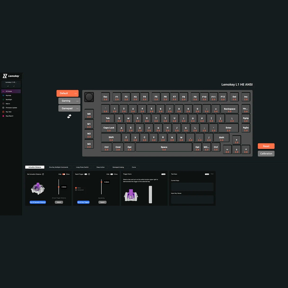 Bàn phím cơ không dây Keychron Lemokey L1 HE Shine Through RGB Hotswap CNC Aluminum (Magnetic Sw)