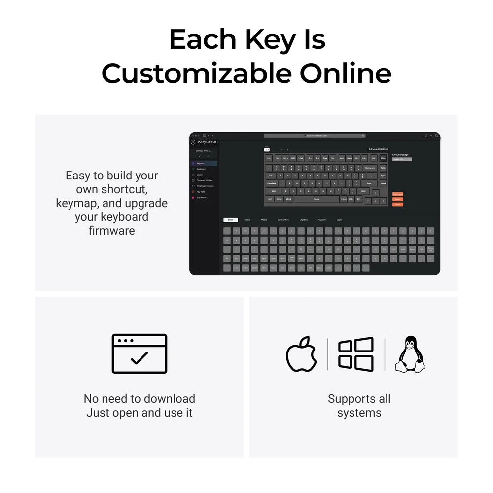 Bàn phím cơ không dây Keychron Q2 Max RGB Hotswap (Gateron Sw)