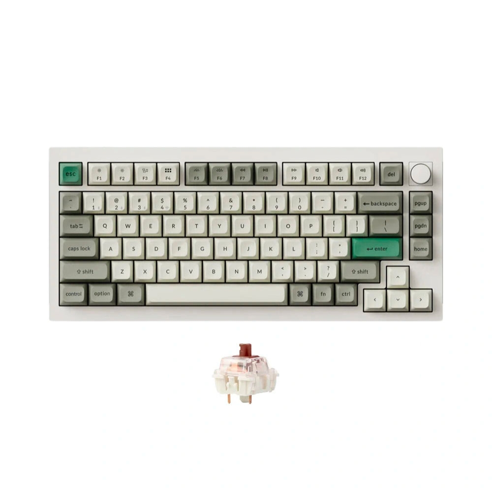 Bàn phím cơ không dây Keychron Q1 Max Shell White RGB Knob Hotswap (Gateron Sw)