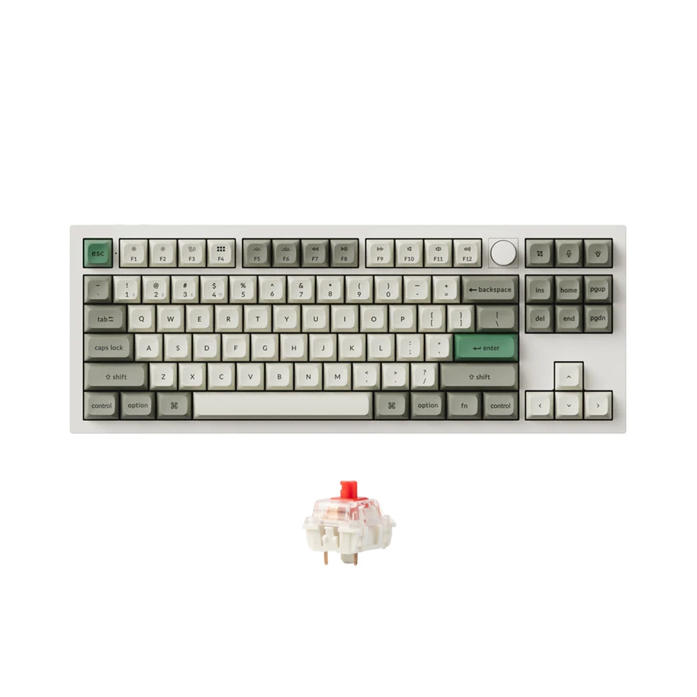 Bàn phím cơ không dây Keychron Q3 Max Shell White RGB Knob Hotswap (Gateron Sw)